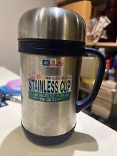 Sun Kung 三光 0.6L Stainless Steel Cup Vacuum Handled Thermos Blue  8" x 4"