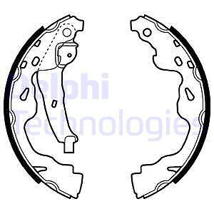Ls1961 delphi brake shoe - brake,