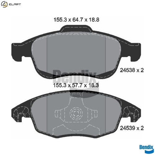 Brake pad set - pad,