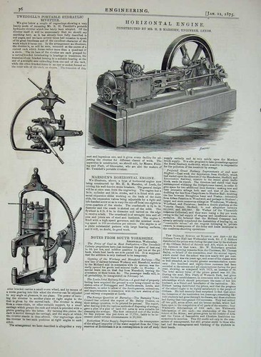 Old antique print - old, 1875
