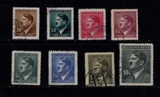 Bohemia & Moravia Postage Stamps 1942 Adolf Hitler Used Selection to 10k (8v).