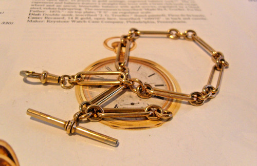 Pocket watch chain - watch, rose