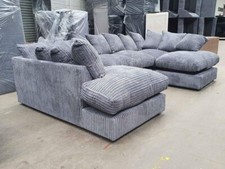 U SHAPE SOFA SALE , Brand New grey jumbo cord Corner Sofa ,quality sale