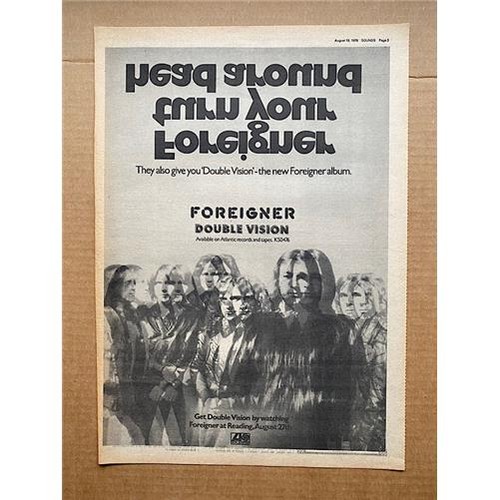 Foreigner double vision poster - foreigner,