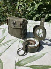 Genuine British Army Compass Stanley G150  London Degs + 58 Pat Webbing Pouch GC