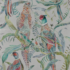 Pheasant Velvet Curtain Fabric Upholstery Cushion By VOYAGE MAISON 3 METRES