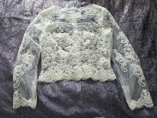 Bridal lace embroidered beaded - embroidered,