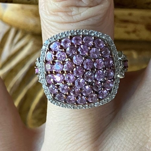 Natural pink sapphire sterling - natural,