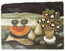 Auriculas  Mary Fedden print in 11x14 inch mount SUPERB