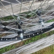 24” Black W Chrome Spokes