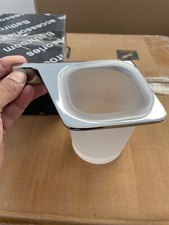 REDUCED TO CLEAR - Pure bathroom collection Designer glass beaker RRP £24.99