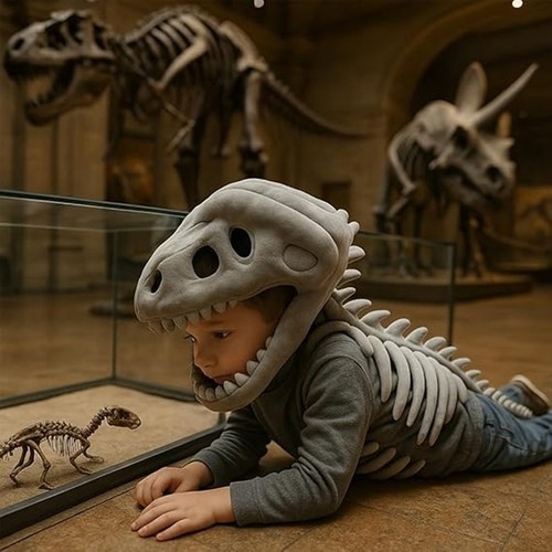 Realistic dinosaur skeleton - realistic,