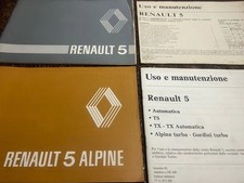 RENAULT 5 Alpine Maintenance And Use Manual GORDINI ORIGINAL 4 Pieces
