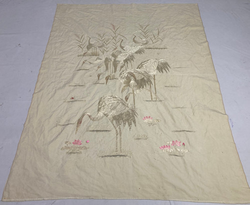 Vintage chinese silk floral - chinese,