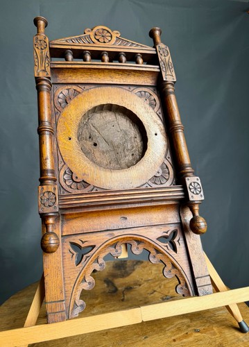 Antique carved oak circular - oak,