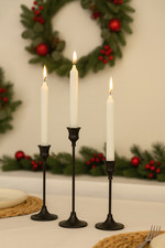 Christmas Candle Holder Black