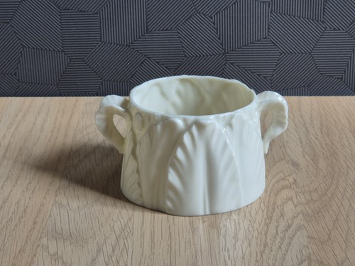 Antique leaf shaped sugar - antique, bowl