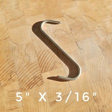 Meat Hooks, Butchers Hooks, Stainless Steel  5" X 3/16" 