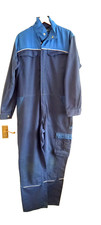 USED  BLUE/NAVY  OVERALLS  +  HI  VIZ  PIPING   -   SIZE  40"  REG