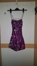   Pink/silver sequins Pole dancing Dress.