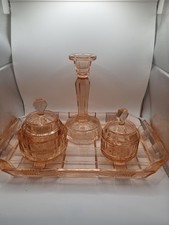 Vintage Art Deco Pink Glass