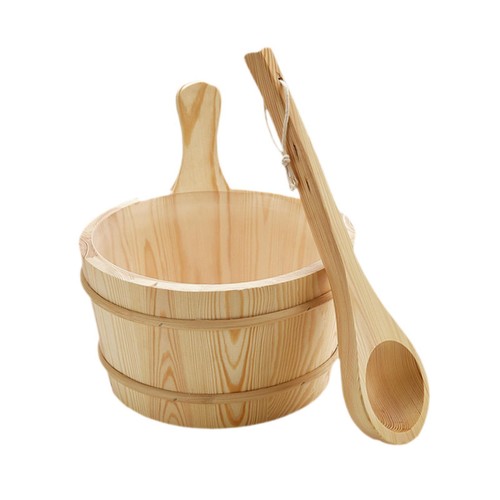 Wooden sauna bucket and - 4l,
