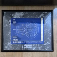 Star Trek Framed ChromArt Chromium Print with COA - USS ENTERPRISE NCC-1701-D