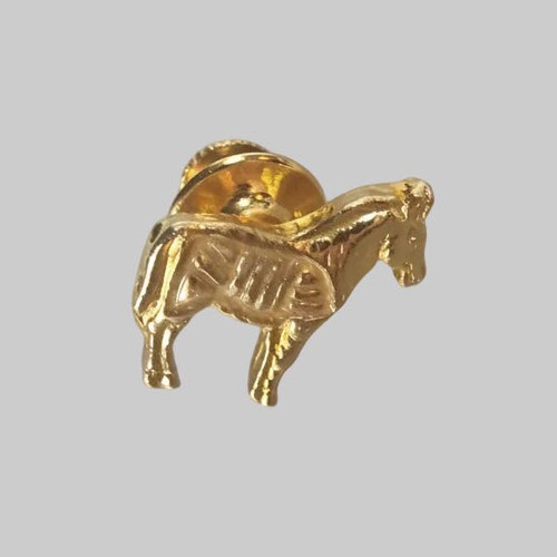 Vintage gold tone rearing - vintage, gold-tone