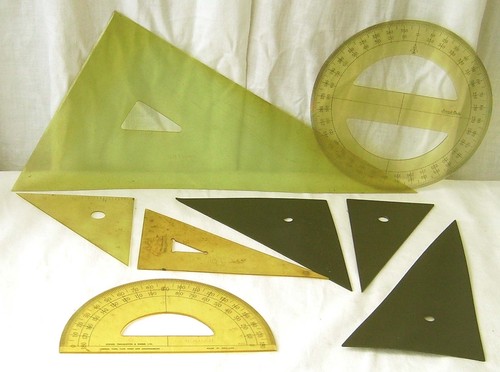 Set squares protractors - protractors, –