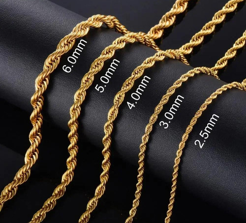 18k gold filled italy rope - 18k,