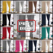 THERMAL BLACKOUT CURTAINS READY MADE EYELET RING TOP ENERGY SAVE+ FREE TIE BACKS