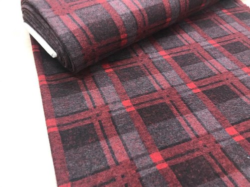 Tartan fleece fabric printed - fleece,