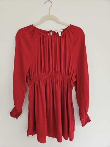 Red maternity long sleeved top - maternity, long-sleeved