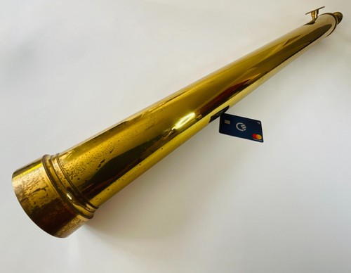 Large vintage brass telescope - vintage,