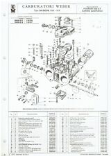 FERRARI 400GT AUTO 2+2 COUPE WEBER 38 DCOE 110/111 CARB 1979 PARTS LIST (I TEXT)