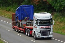 Truck Photo 12x8 - DAF XF - Chris Wright Heavy Haulage - WSU 240