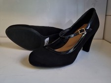 ROBERTO VIANNI DESIGNER UK 7 EU 40 WOMENS BLACK SUEDE LEATHER COURT HEELS SHOES