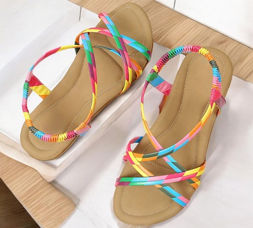 Women sandals faux - sandals, leather