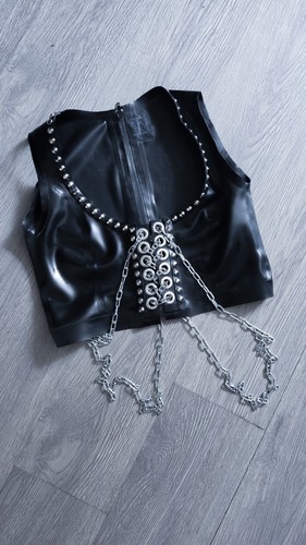 Latex top bondage chainmail - latex,
