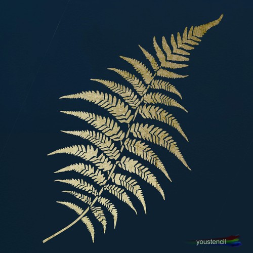 Fern leaf stencil - leaf, extra