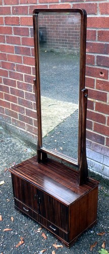 Art deco antique cheval mirror - antique,