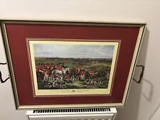 Equestrian Hunt Country Lap Tray with Bean Bag Cushion The Bury Hunt Art Print