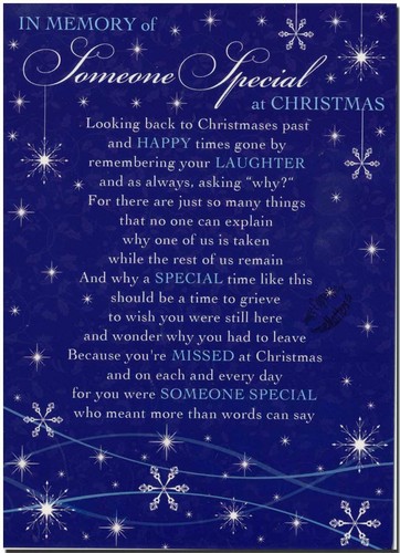 Christmas grave card someone - christmas,