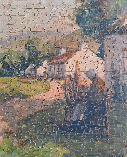 Vintage hand cut wooden - , jigsaw