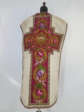 Antique french silk brocade - french,