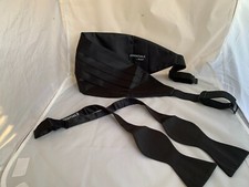 Mens Black 5 Pleats Silk