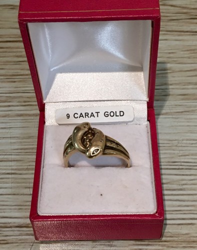 Large men 9ct gold snake - 9ct,