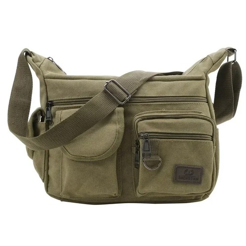 Men vintage canvas sling bag - canvas,