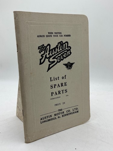 Austin seven spare parts - austin, list