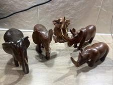 Group Of 5 Vintage Carved
